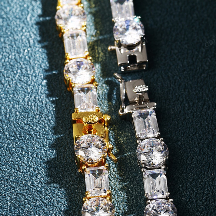 Emerald Round Diamond Hip Hop Chain hip hop jewelry CustomDiamJewel