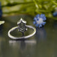 Salt and Pepper Hexagon Diamond Ring