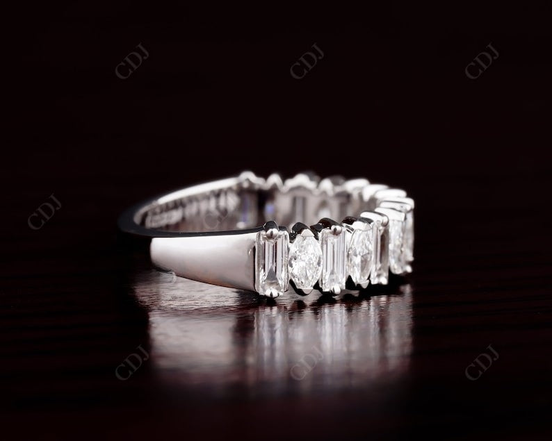 1.60CT Baguette and Marquise Real Diamond Wedding Band  customdiamjewel   