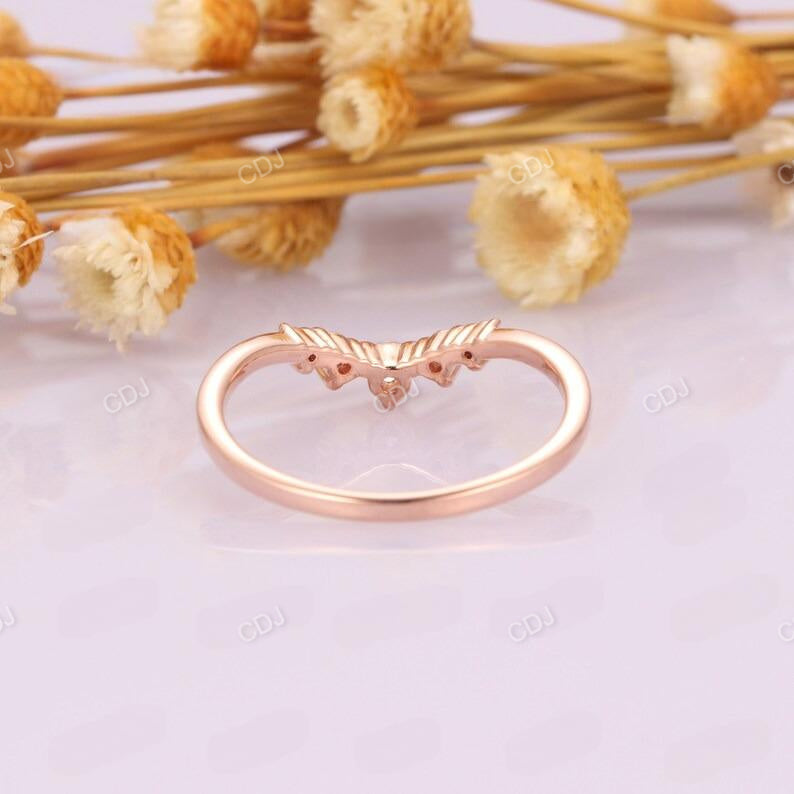 0.17CTW Round Cut Diamond Chevron Wedding Band  customdiamjewel   