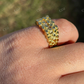 Baguette Diamonds Nugget Iced out men's Ring  customdiamjewel   