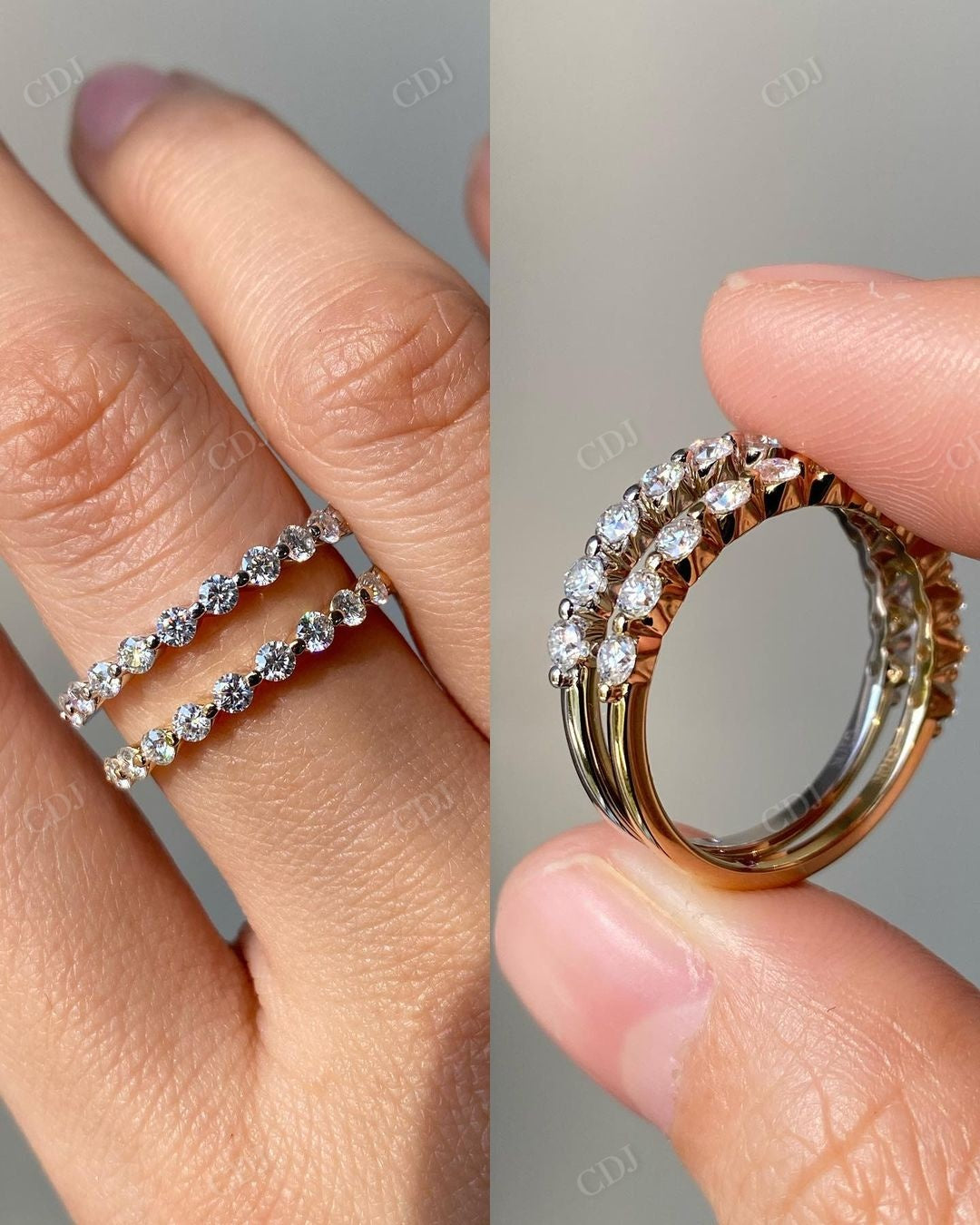 Dainty Round Lab Grown Diamond Wedding Band