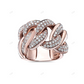 14k Gold Men’s Moissanite Cuban Link Ring hip hop jewelry customdiamjewel