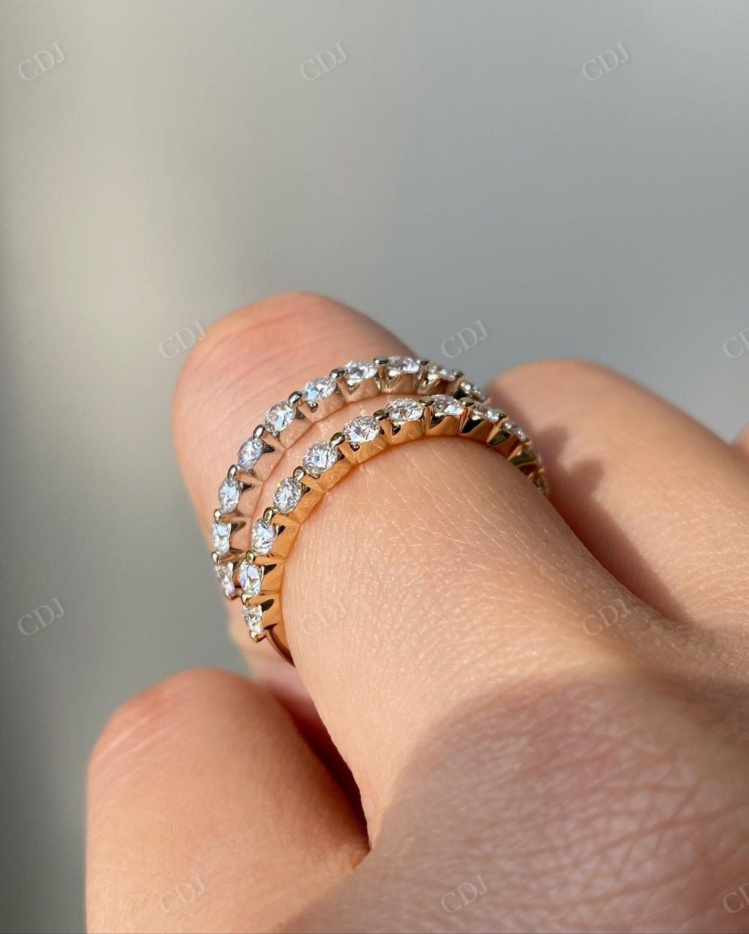Dainty Round Lab Grown Diamond Wedding Band