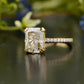 Radiant Moissanite Diamond Four-Prong Ring