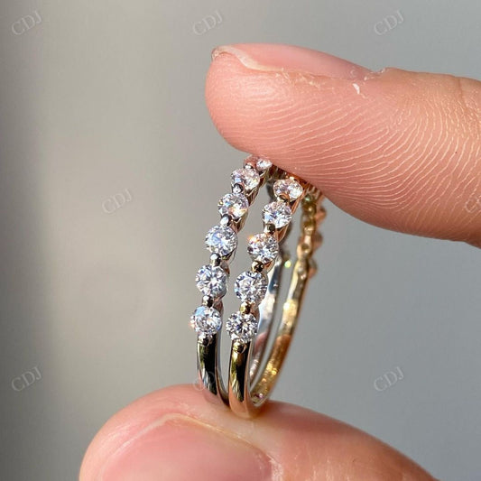 Dainty Round Lab Grown Diamond Wedding Band