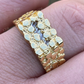 Baguette Diamonds Nugget Iced out men's Ring  customdiamjewel   