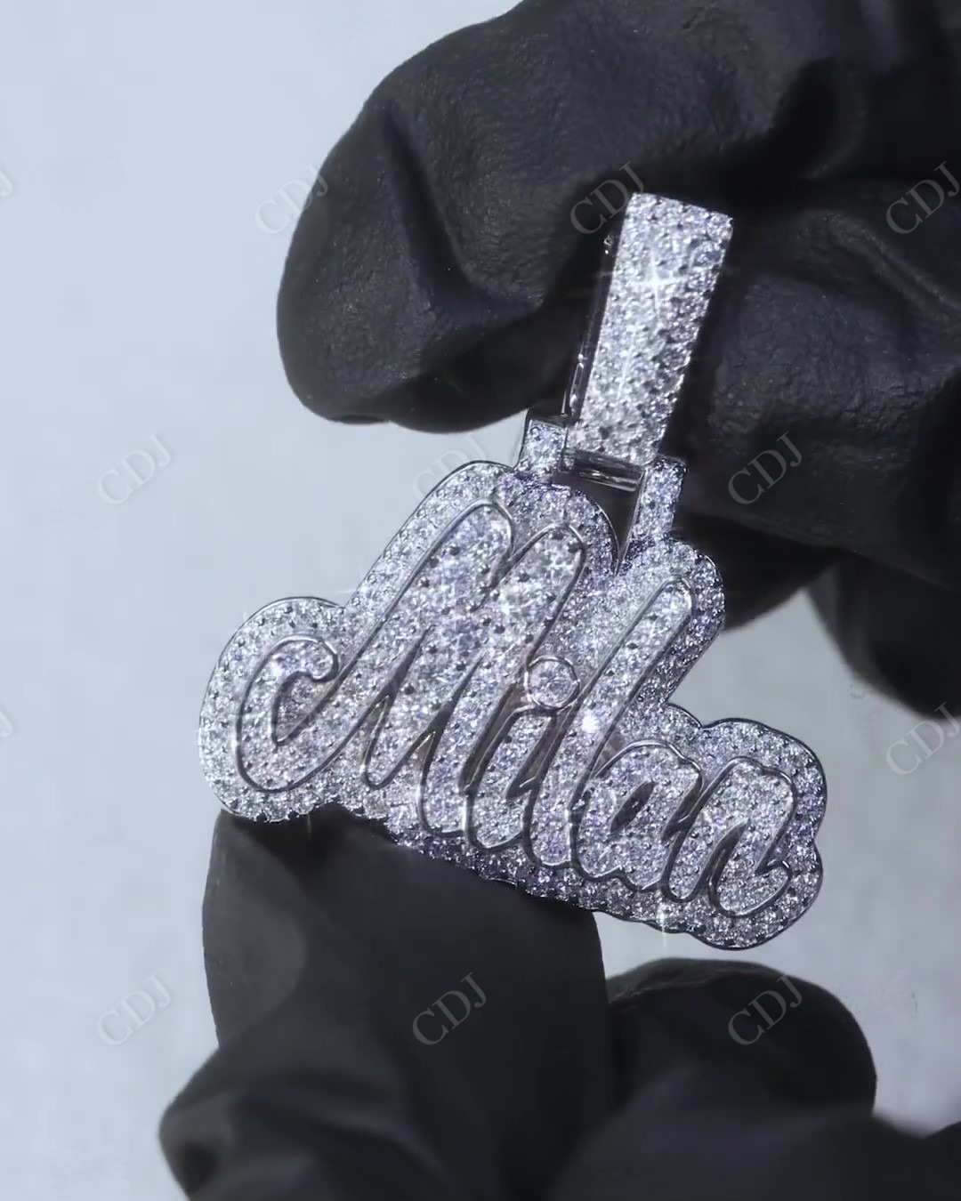 Hip Hop Customized Iced out Letter In Disk Pendant hip hop jewelry CustomDiamJewel   