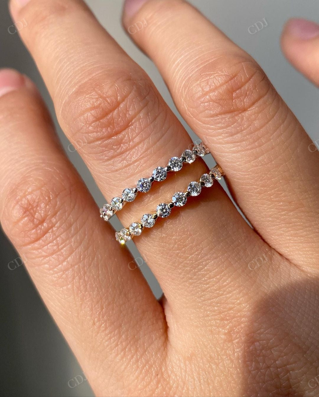 Dainty Round Lab Grown Diamond Wedding Band