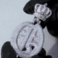 Hip Hop Customized Iced out Letter In Disk Pendant hip hop jewelry CustomDiamJewel   