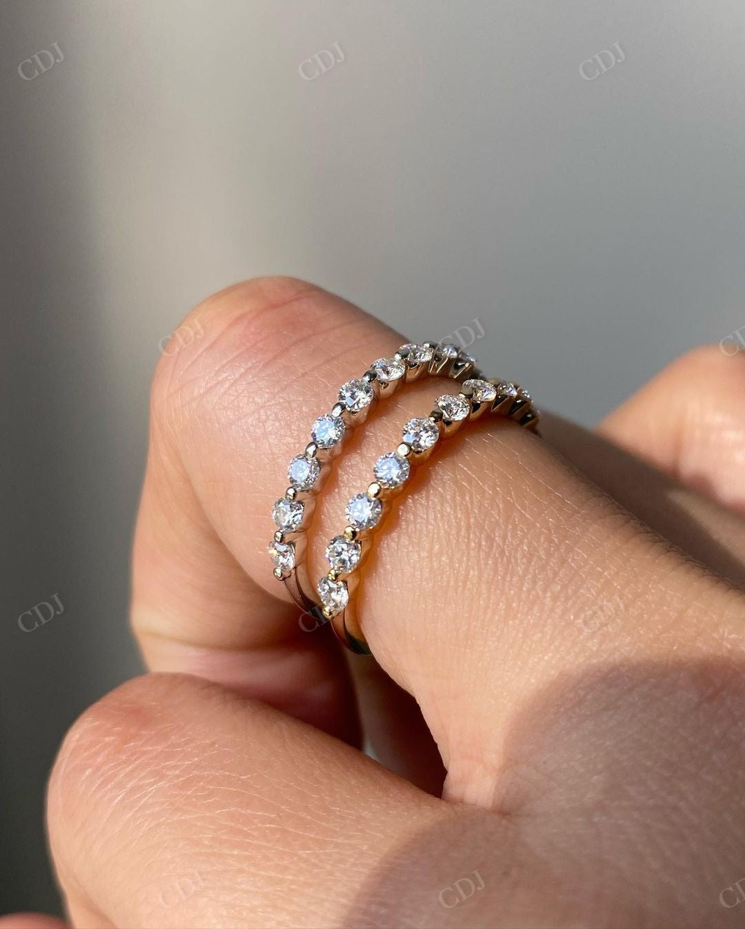 Dainty Round Lab Grown Diamond Wedding Band