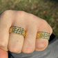 Baguette Diamonds Nugget Iced out men's Ring  customdiamjewel   