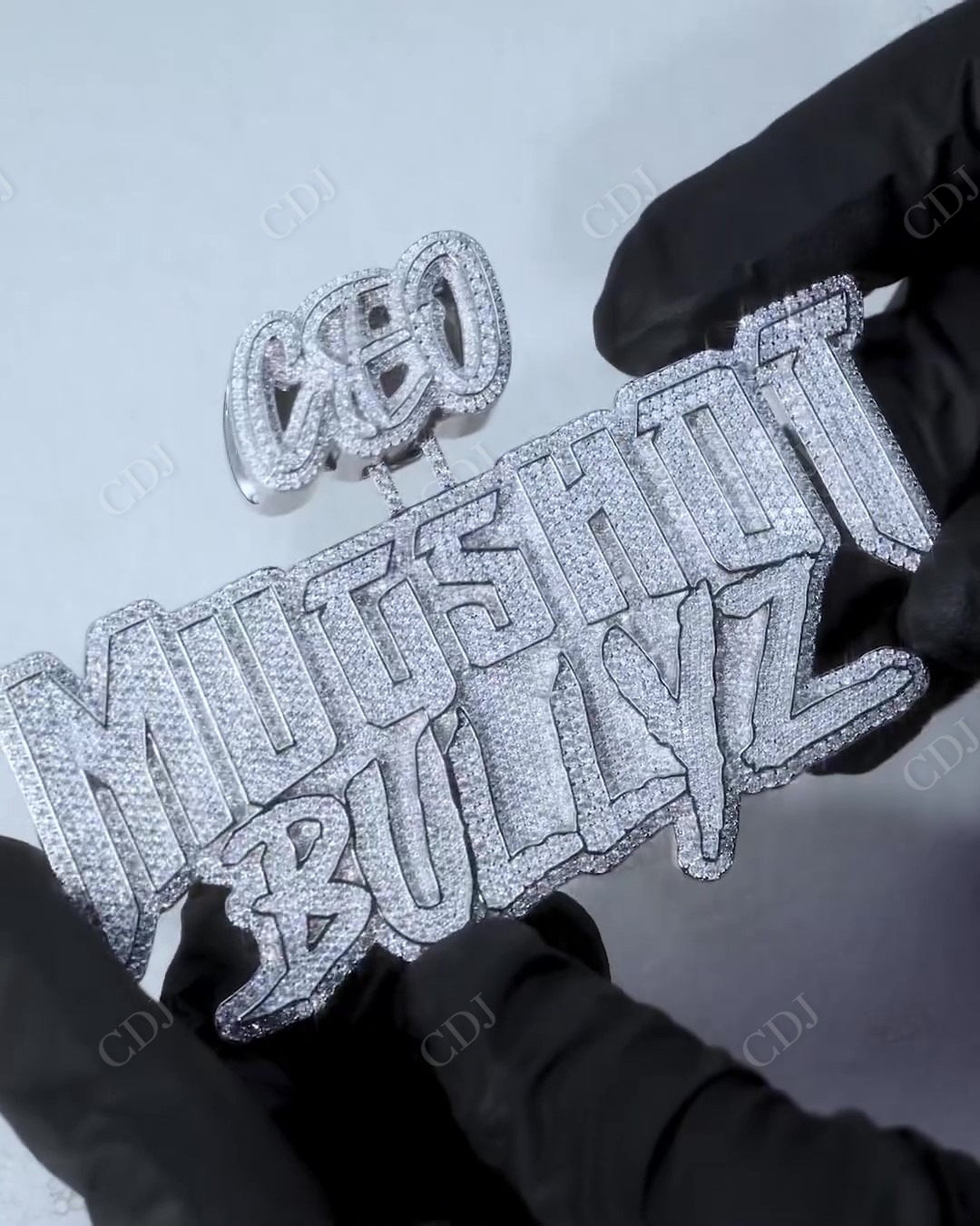 Hip Hop Customized Iced out Letter In Disk Pendant hip hop jewelry CustomDiamJewel   