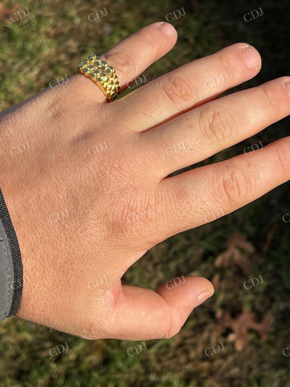 Baguette Diamonds Nugget Iced out men's Ring  customdiamjewel   