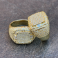 Hip Hop Fully Iced Out Diamond Ring  customdiamjewel   