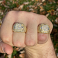 Hip Hop Fully Iced Out Diamond Ring  customdiamjewel   