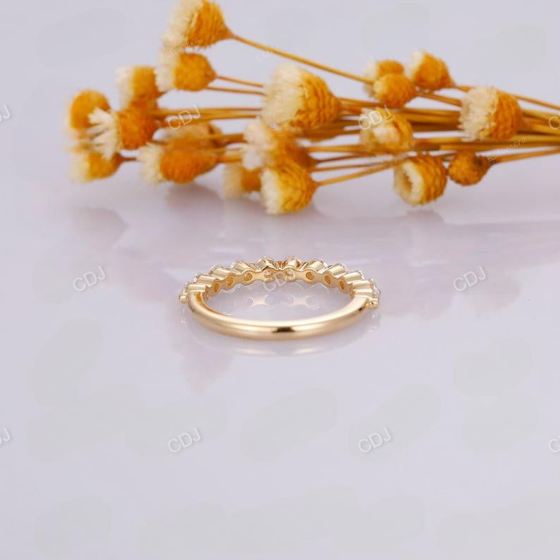 0.62CTW Round Cut Diamond Floating Half Eternity Wedding Band  customdiamjewel   