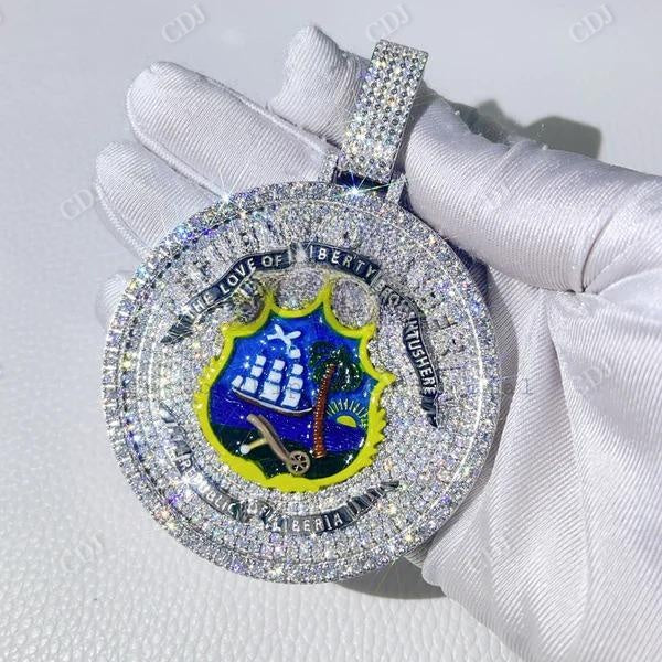 Hand Setting Republic Of Liberty Diamond Pendant  customdiamjewel   