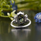 Black Hexagon Moissanite Diamond Ring