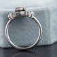 Black Hexagon Moissanite Diamond Ring