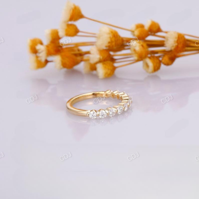 0.62CTW Round Cut Diamond Floating Half Eternity Wedding Band  customdiamjewel   