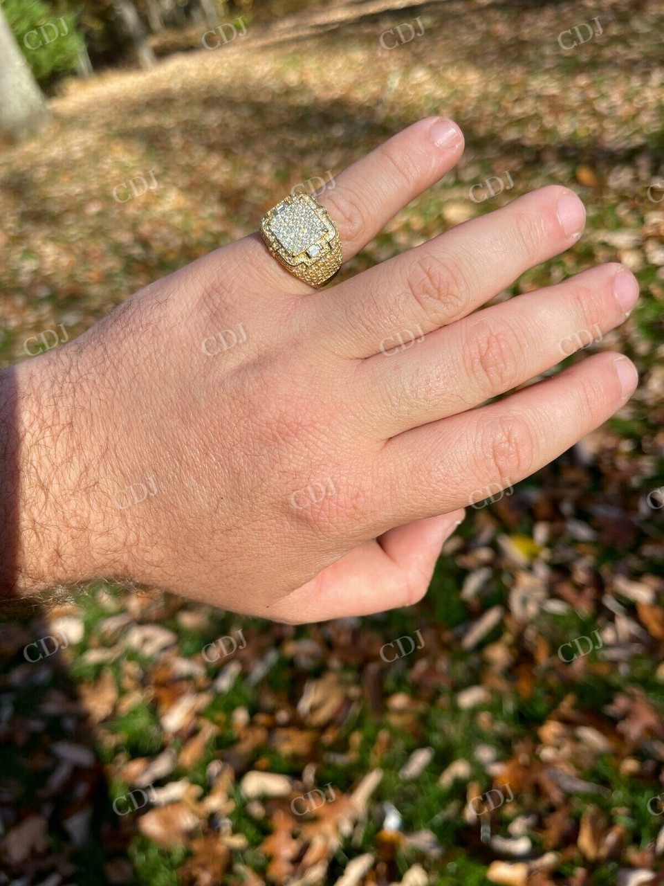 Hip Hop Fully Iced Out Diamond Ring  customdiamjewel   