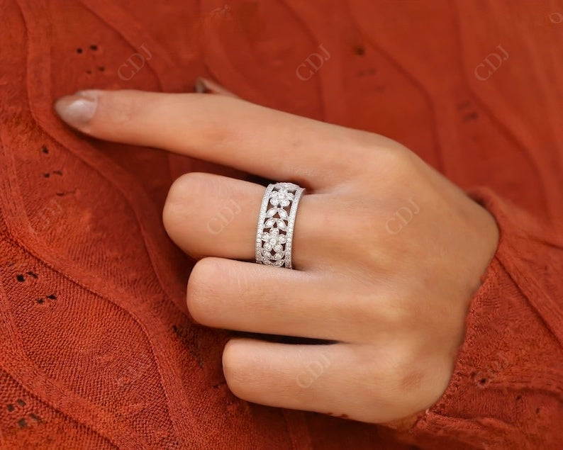 Vintage Wide Natural Diamond Full Eternity Wedding Band  customdiamjewel   