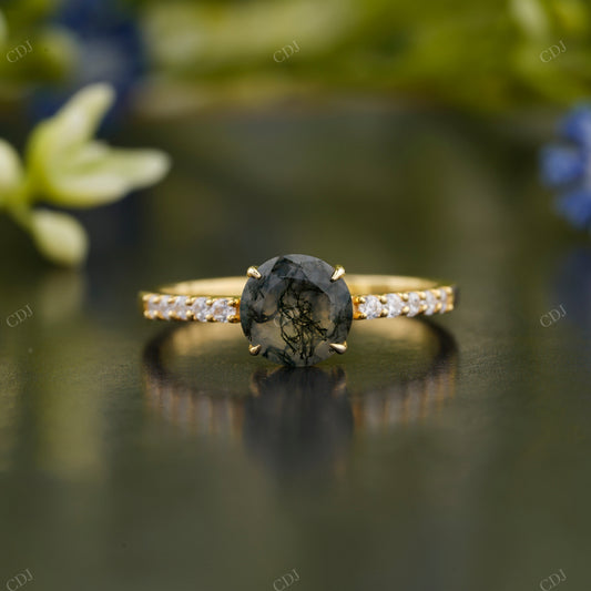 Round Handmade Diamond Moissanite Ring