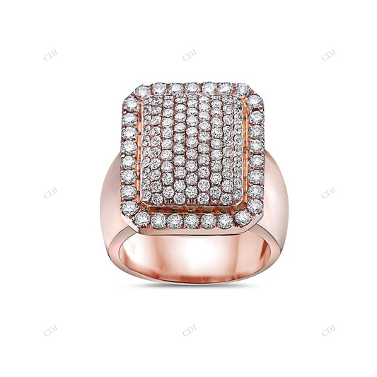 Rectangular Moissanite Statement Pave Ring hip hop jewelry customdiamjewel