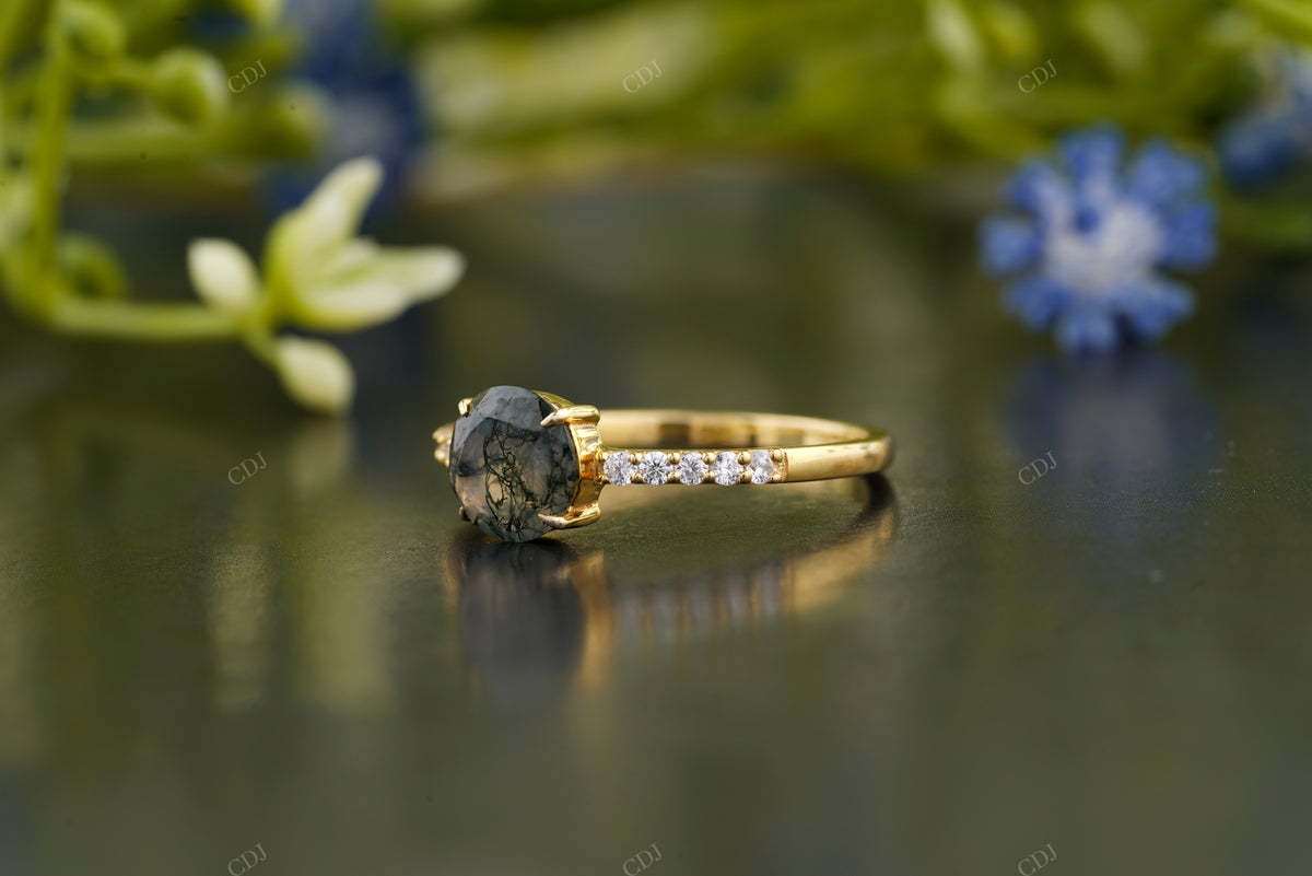 Round Handmade Diamond Moissanite Ring customdiamjewel