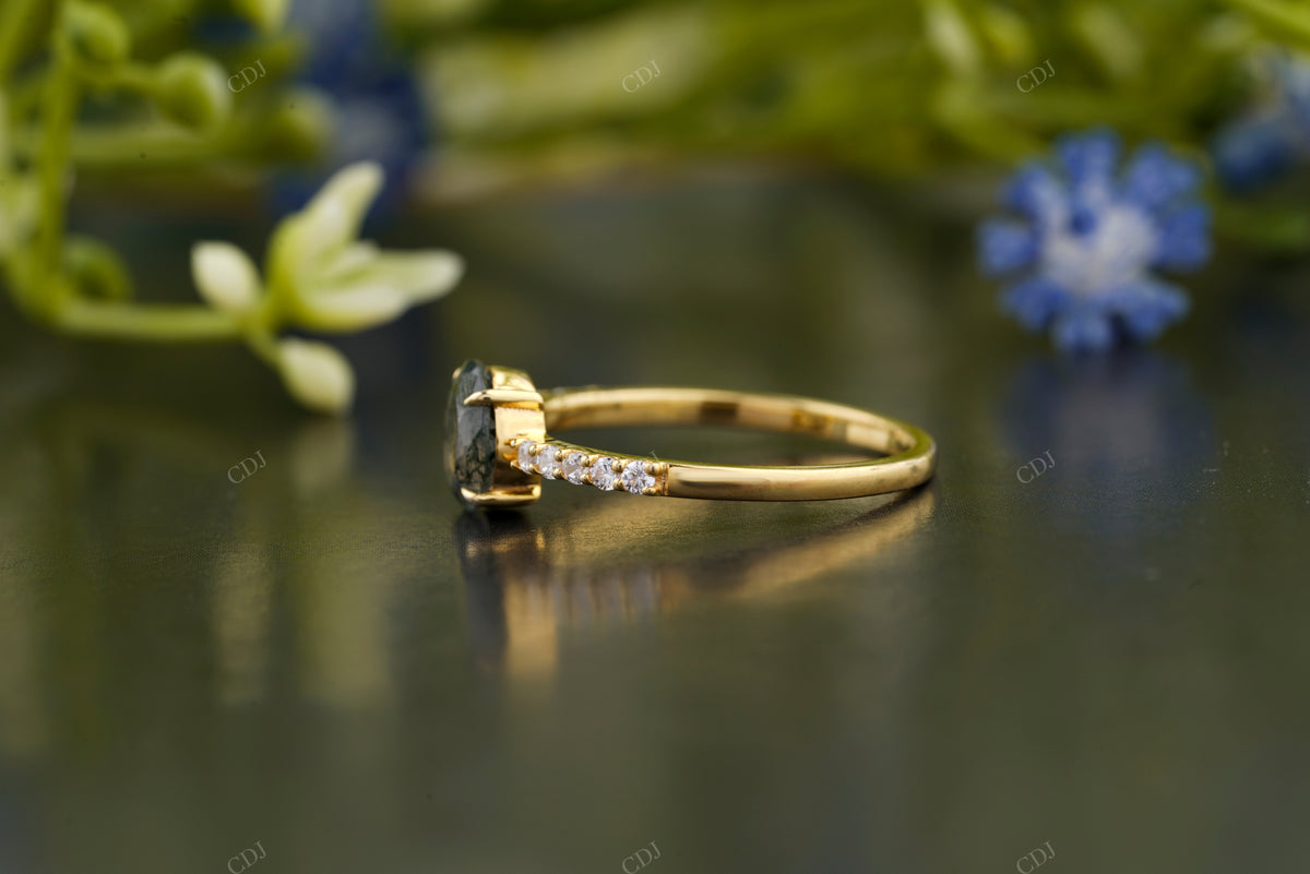 Round Handmade Diamond Moissanite Ring customdiamjewel