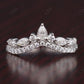 0.90CT Marquise, Pear And Round Natural Diamond Chevron Wedding Band  customdiamjewel 10 KT Solid Gold White Gold VVS-EF
