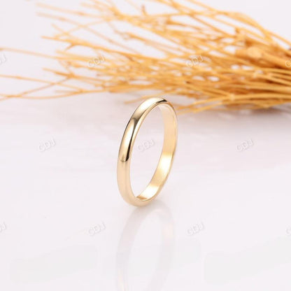 Simple Plain Stacking Wedding Band  customdiamjewel 10KT Yellow Gold 