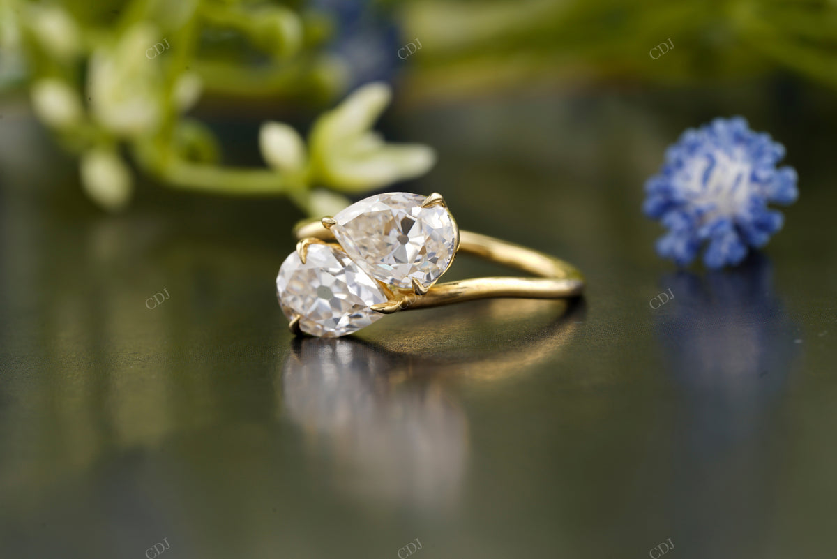 Toi et Moi Pear Lab-Grown Diamond Ring customdiamjewel