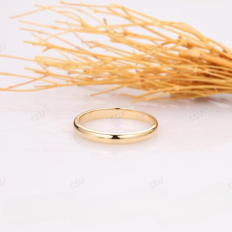 Solid 14k Yellow Gold Plain Engagement Band For Women's  customdiamjewel   