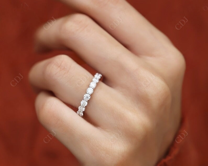 2.42CT Round Real Diamond Full Eternity Wedding Band  customdiamjewel   