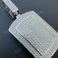 Sterling Silver Dog Tag Iced Hip Hop Pendant  customdiamjewel   