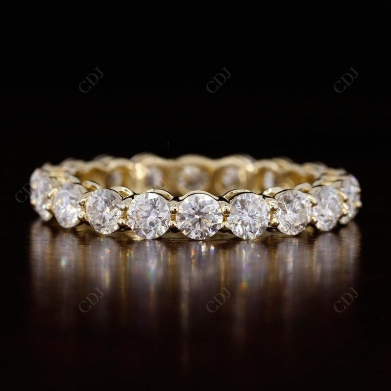 2.42CT Round Real Diamond Full Eternity Wedding Band  customdiamjewel 10 KT Solid Gold Yellow Gold VVS-EF
