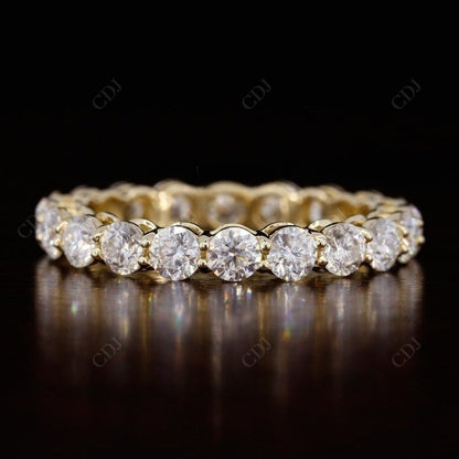 2.42CT Round Real Diamond Full Eternity Wedding Band  customdiamjewel 10 KT Solid Gold Yellow Gold VVS-EF