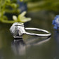 Round Salt and Pepper Moissanite Ring