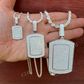 Sterling Silver Dog Tag Iced Hip Hop Pendant  customdiamjewel   