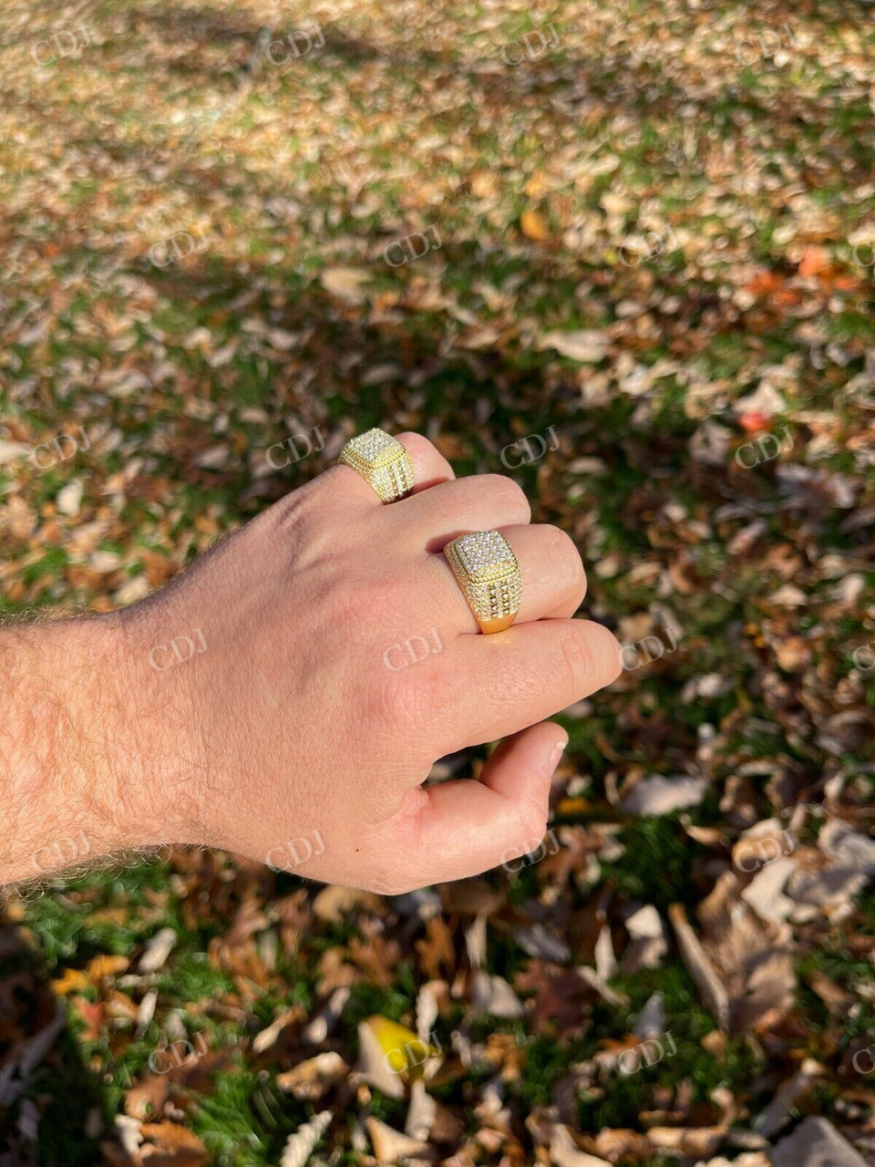 Mens Hip Hop Iced out Moissanite Ring  customdiamjewel   