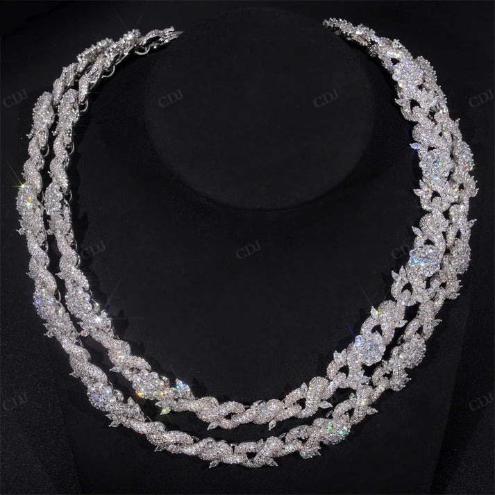 13mm Diamond Thorned Infinity Link Chain customdiamjewel