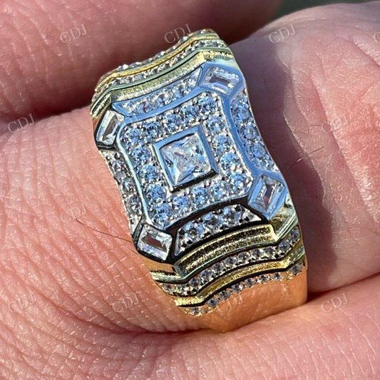 Diamond Iced out Mens hip hop Ring  customdiamjewel   
