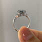 Hexagon Cut Three Stone Moissanite Ring