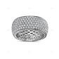 Hip Hop Sterling Silver Pavé Set Moissanite Band hip hop jewelry customdiamjewel