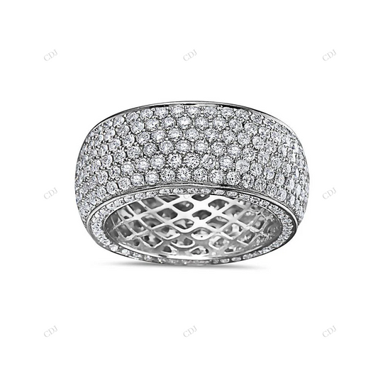 925 Silver Full Pavé Moissanite Band hip hop jewelry customdiamjewel