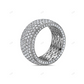 Hip Hop Sterling Silver Pavé Set Moissanite Band hip hop jewelry customdiamjewel