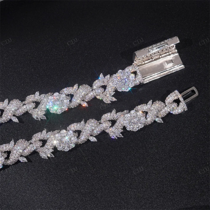 13mm Diamond Thorned Infinity Link Chain customdiamjewel