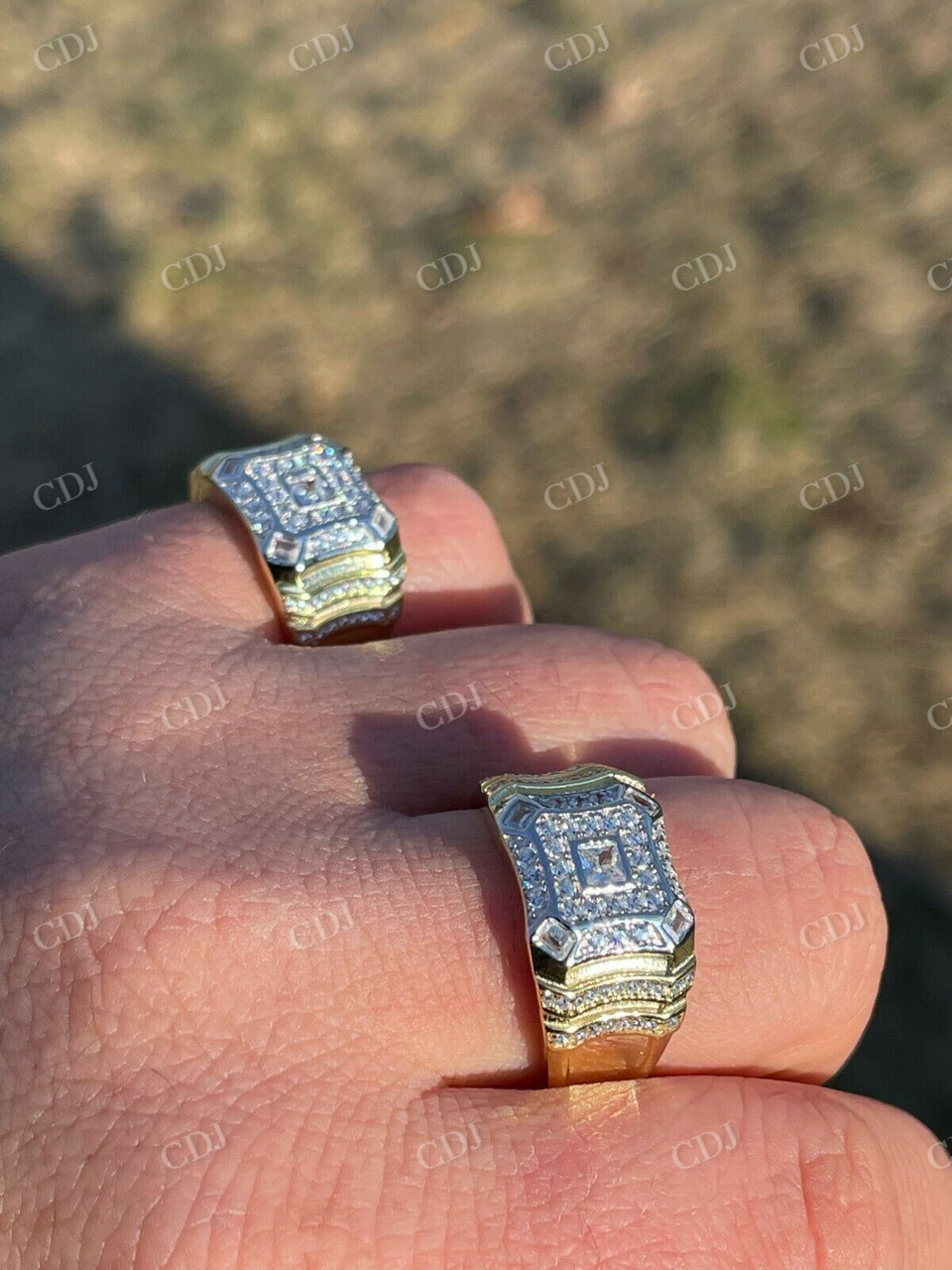 Diamond Iced out Mens hip hop Ring  customdiamjewel   